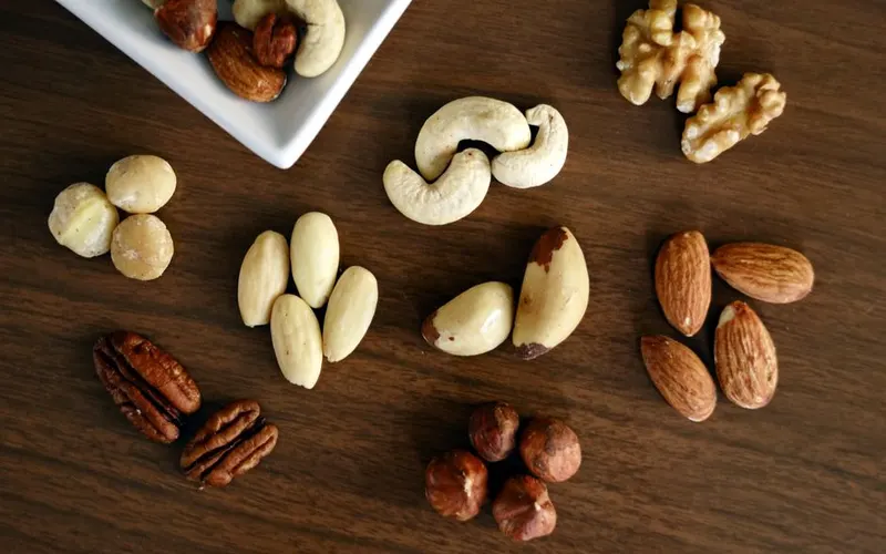 Brazil nuts, almonds, and other whole nuts